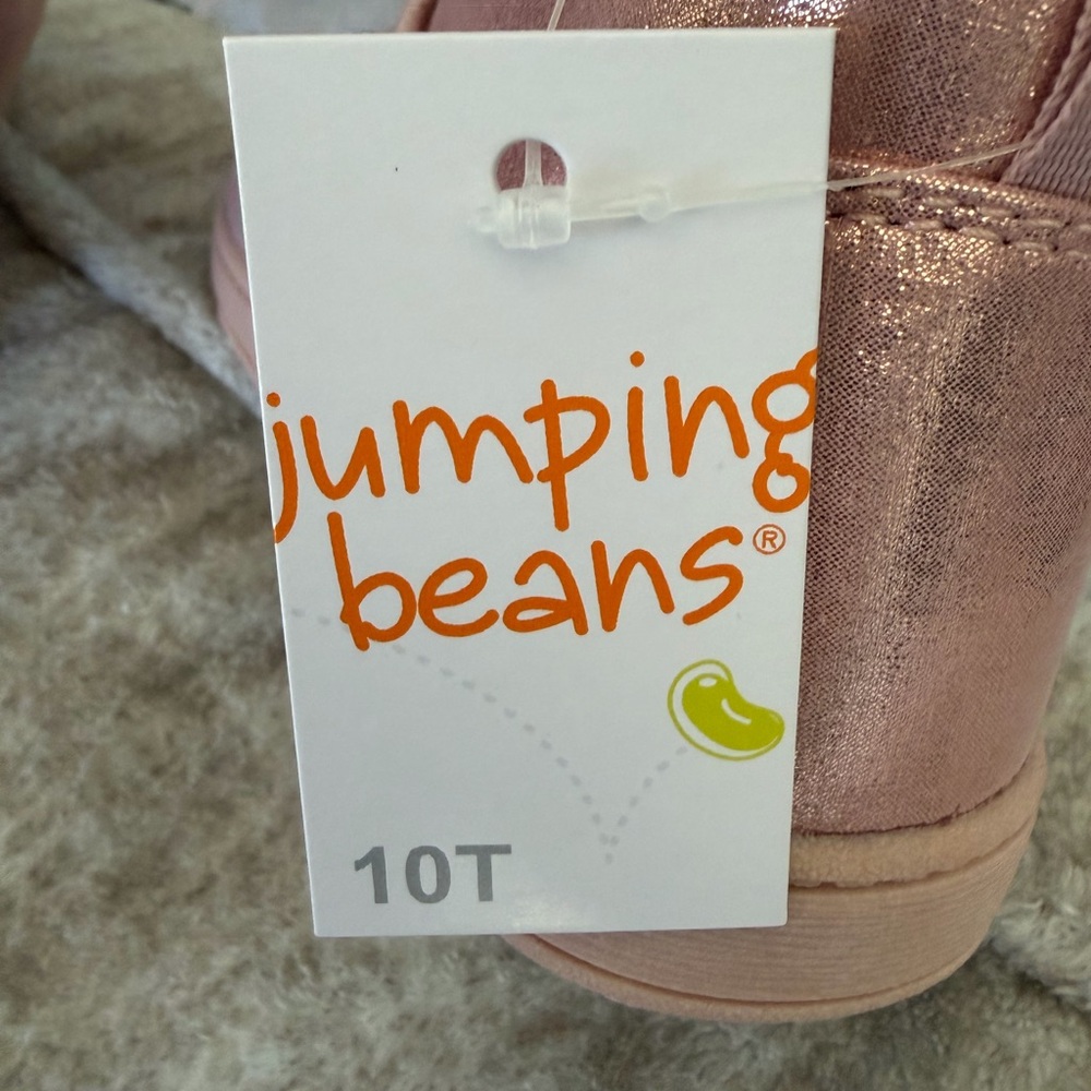 ✨$19✨NWT•Jumping Beans Nala Toddler Girls Ankle Boots | Pink Sparkle | 10 T - Picture 7 of 9